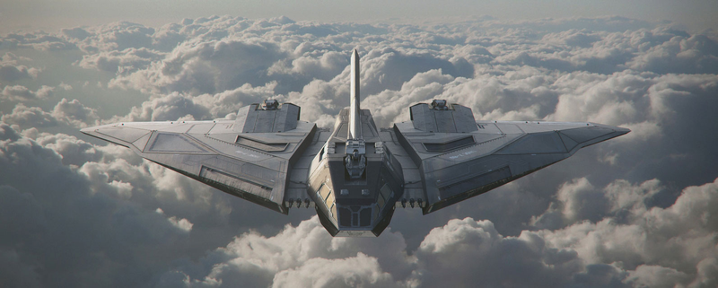 Illustration for article titled Halo's Fighter, Looking Pretty At Dawn
